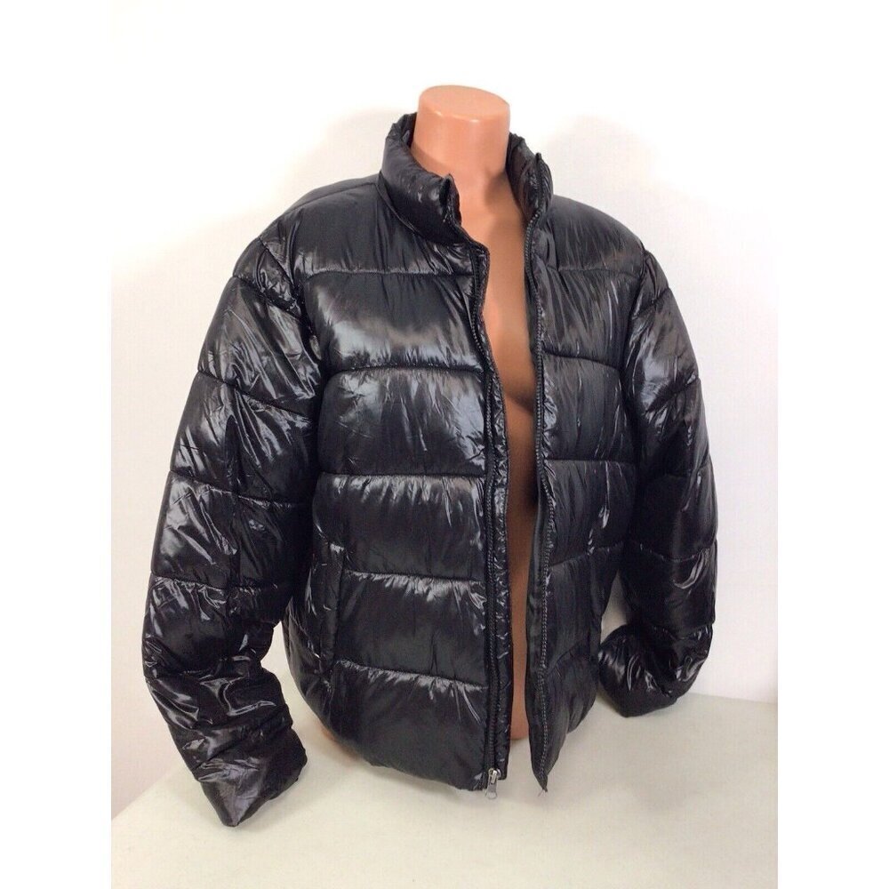 Black Jacket Puffer Coat Womens XL